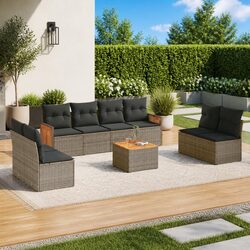 Comfortable and Versatile 9 Piece Garden Sofa Set