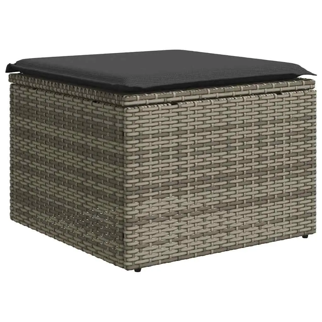 Garden Sofa Set 5 Piece Outdoor Furniture Modular Grey Poly Rattan