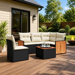 Reliable 6-Piece Garden Sofa Set with Easy Maintenance