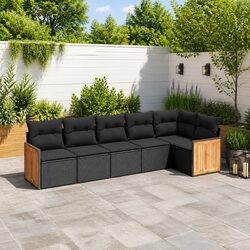 Comfortable 6 Piece Outdoor Sofa Set with Cushions