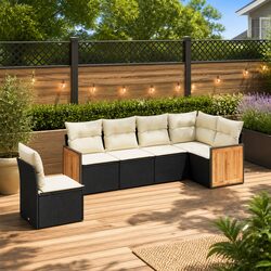 Comfortable 6-Piece Modular Sofa Set for Outdoor Use