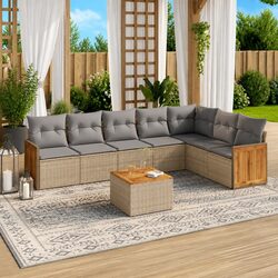Comfortable and Practical 8 Piece Garden Sofa Set