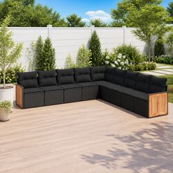 Durable Black Sofa Set for Outdoor Relaxation