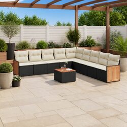 Comfortable and Reliable: 10 Piece Garden Sofa Set