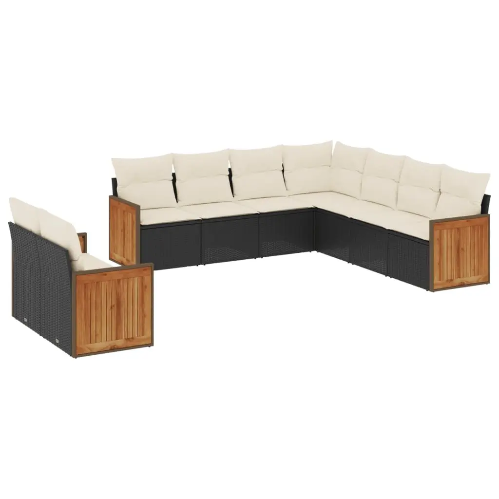 Garden Sofa Set 9 Piece Outdoor Furniture Patio Lounge Seating with Cushions