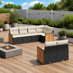 Comfort Meets Value in This 7-Piece Garden Sofa Set