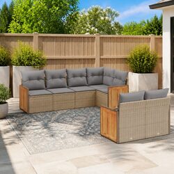 Cozy 7-Piece Garden Sofa Set with Washable Cushions