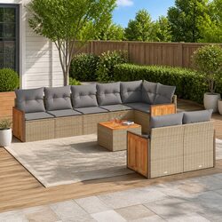 Comfortable and Practical 9-Piece Garden Sofa Set