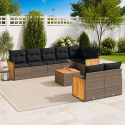 Comfortable 9-Piece Garden Sofa Set with Modular Design