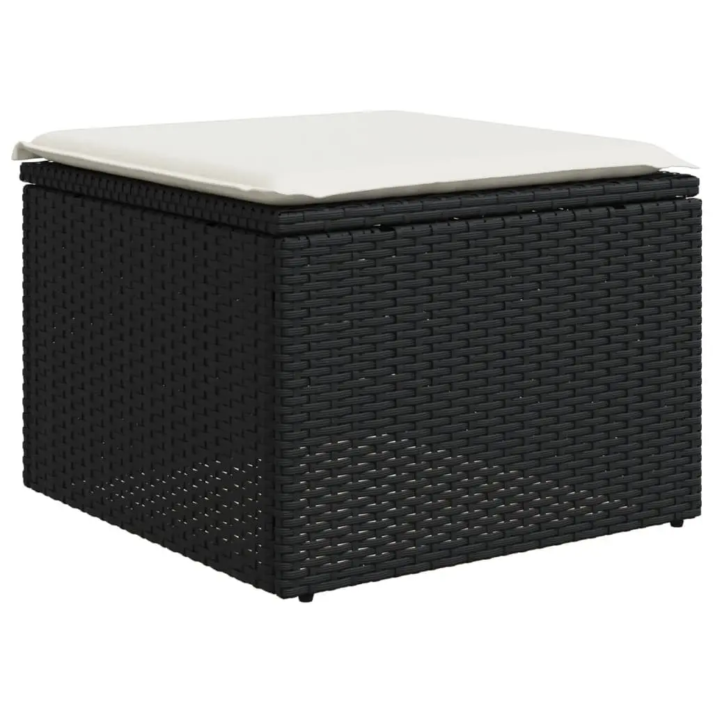 Garden Sofa Set Modular Outdoor Furniture 6 Piece Black PE Rattan Lounge