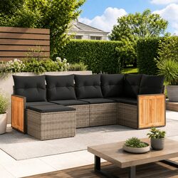Practical 6-Piece Sofa Set for Outdoor Comfort