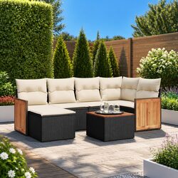 Value-Driven 7 Piece Garden Sofa Set with Cushions