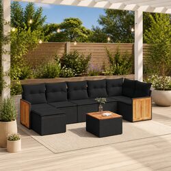 Comfortable 8-Piece Garden Sofa Set with Practical Features