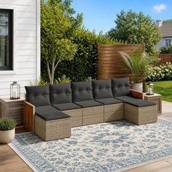 Practical Grey Garden Sofa Set for Outdoor Comfort