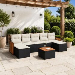 Reliable 8 Piece Garden Sofa Set with Cushions