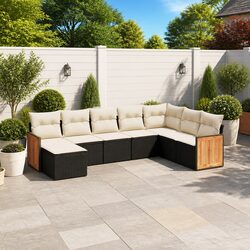 Affordable 8-Piece Garden Sofa Set with Cushions
