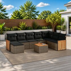 Comfort and Durability in a 9 Piece Garden Sofa Set