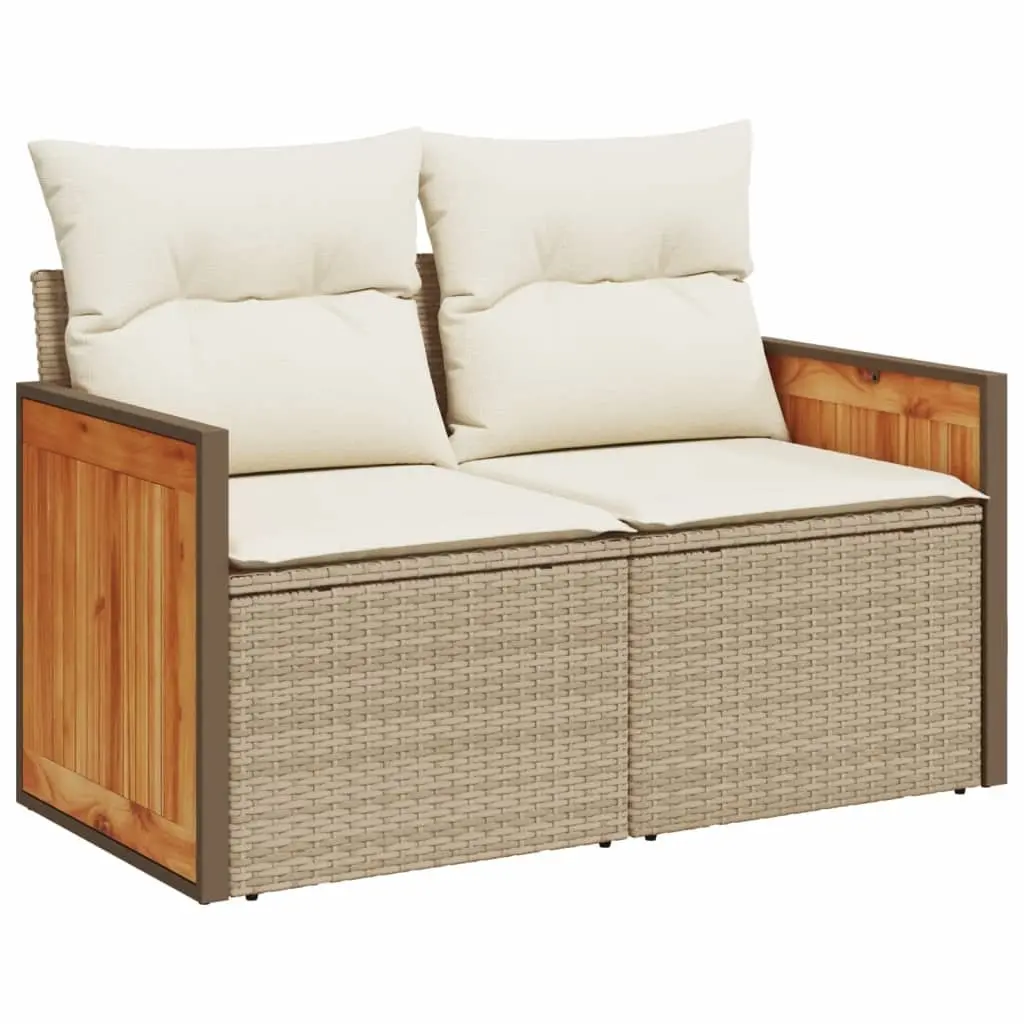 9 Piece Garden Sofa Set Outdoor Furniture Cushions Grey Rattan