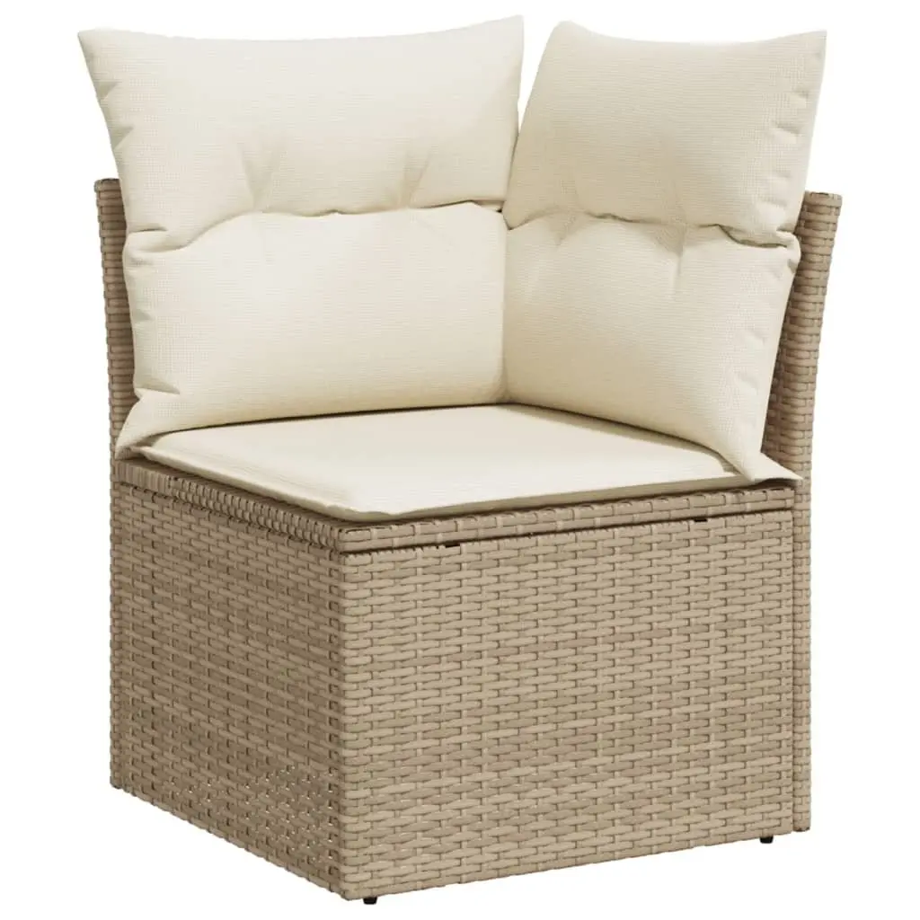 9 Piece Garden Sofa Set Outdoor Furniture Cushions Grey Rattan