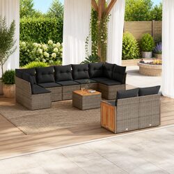 Quality and Comfort: 10-Piece Garden Sofa Set with Cushions