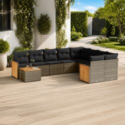 Comfortable 10-Piece Garden Sofa Set with Practical Features