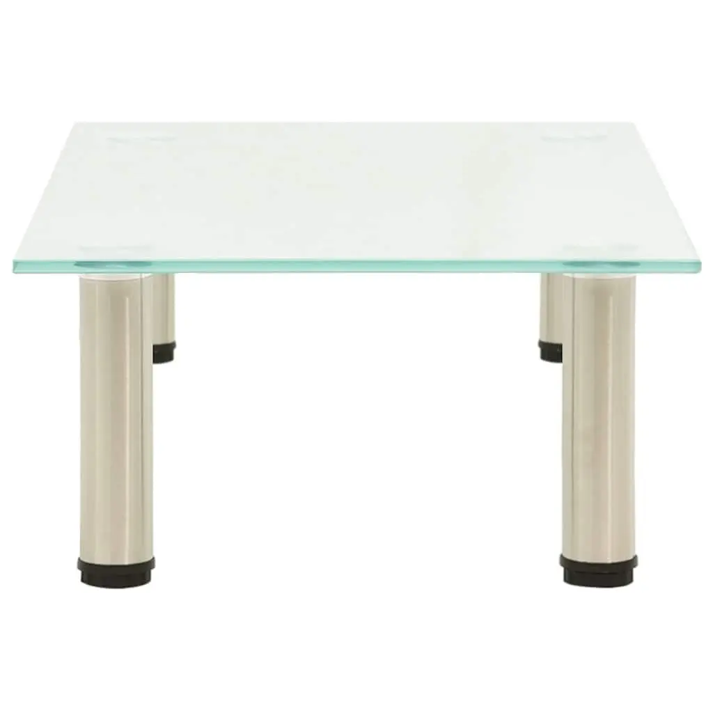 Tempered Glass TV Stand Media Console Table Unit 60 x 35 x 17 cm Transparent
