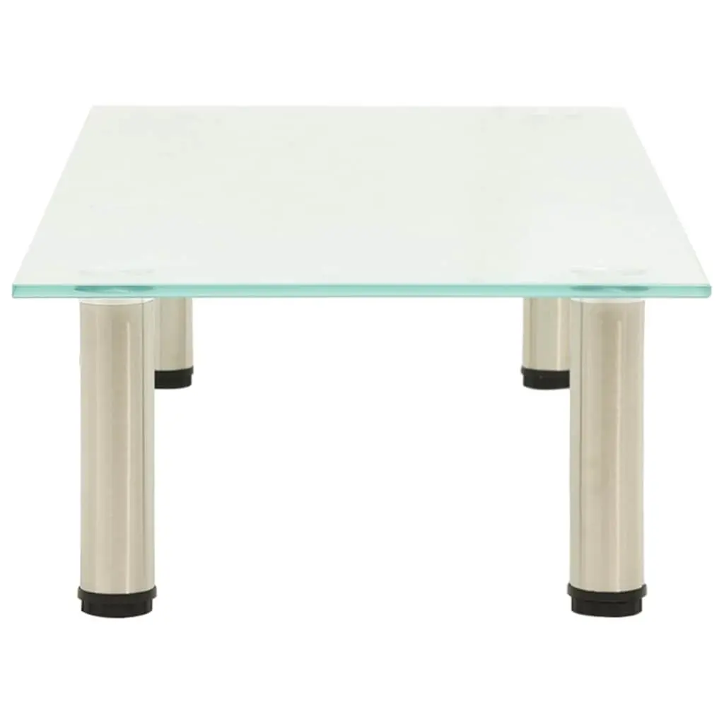 Tempered Glass TV Stand Media Console Table Unit 80 x 35 x 17 cm Transparent