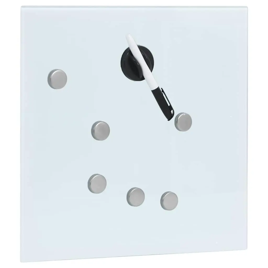 Key Box Wall Mount White Magnetic Board 35x35cm Home Office Storage Organizer