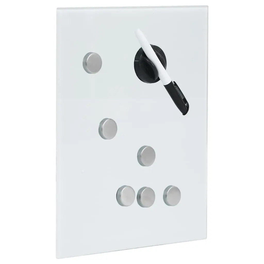Key Box with Magnetic Board White Home Office Storage Organizer 30x20x4 cm