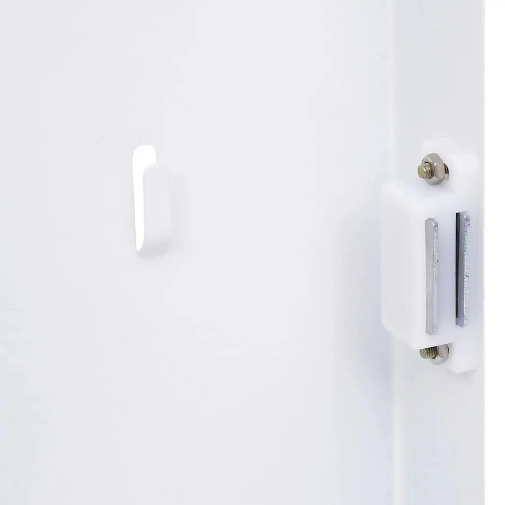 Key Box with Magnetic Board White Home Office Storage Organizer 30x20x4 cm