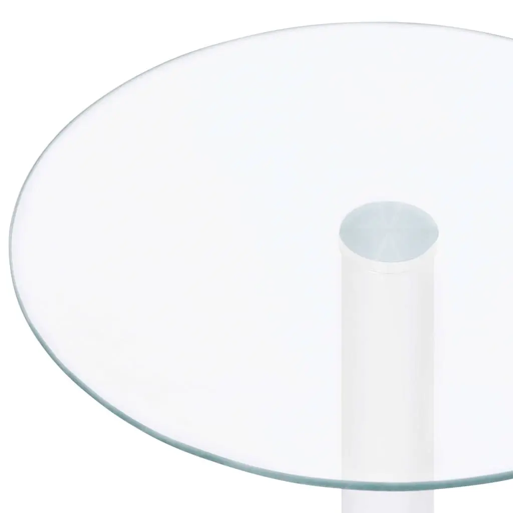 Coffee Table Transparent Tempered Glass Modern Side Table 40cm