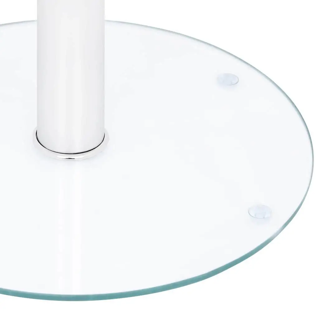 Coffee Table Transparent Tempered Glass Modern Side Table 40cm