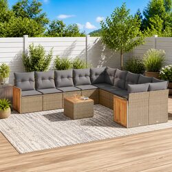 Quality Outdoor Sofa Set: 11 Pieces for Comfort and Style