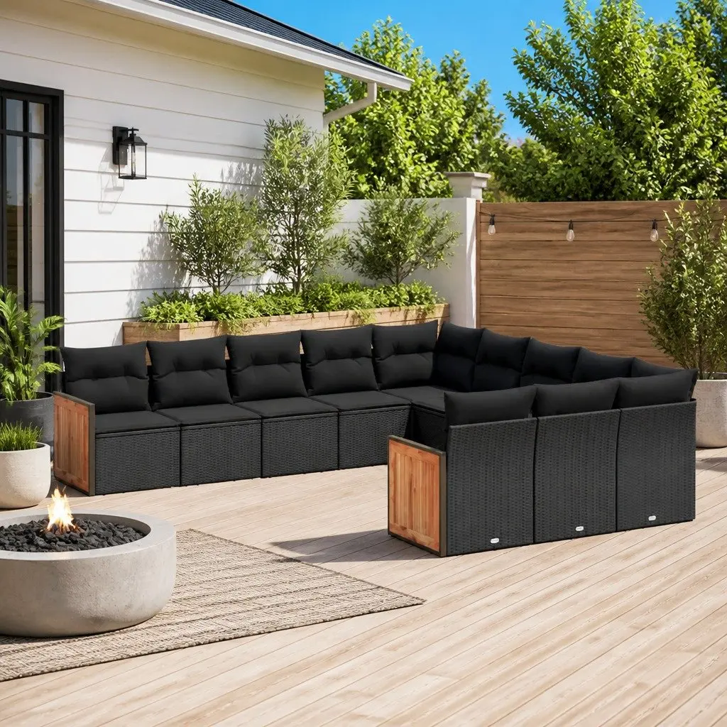 11 Piece Garden Sofa Set with Cushions
