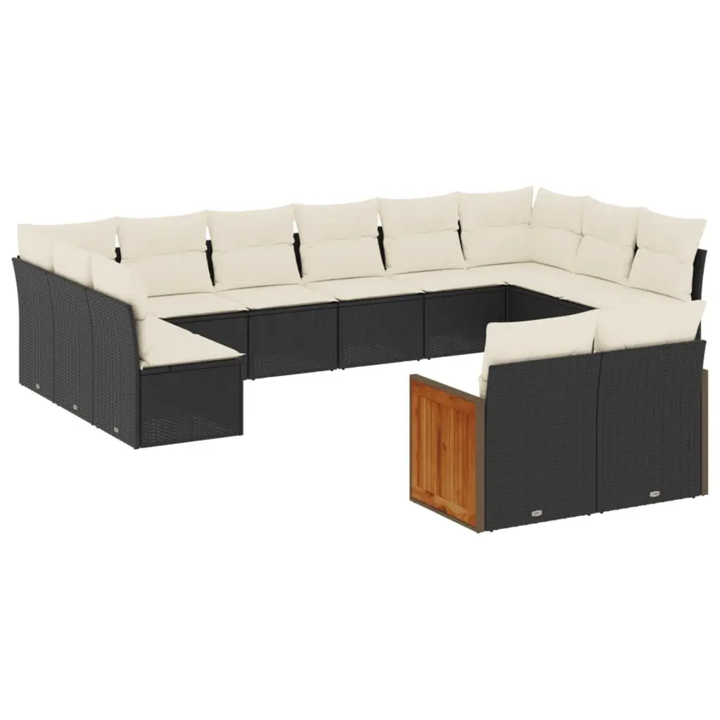 Garden Sofa Set 12 Piece Outdoor Furniture Modular Patio Seating with Cushions