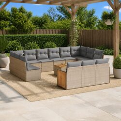 Comfortable and Reliable Garden Sofa Set with 14 Pieces
