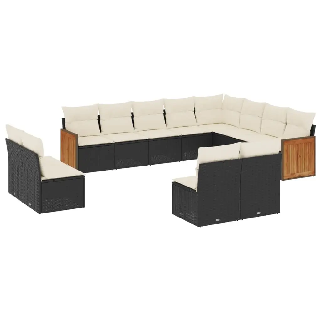 Garden Sofa Set 12 Piece Outdoor Furniture Patio Seating Black