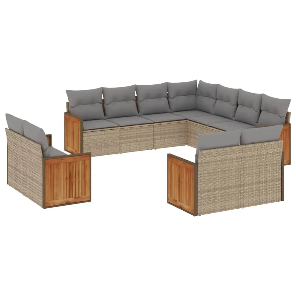 11 Piece Modular Garden Sofa Set with Easy Maintenance