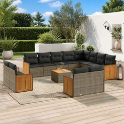 Value-Driven 13 Piece Grey Sofa Set for Outdoors