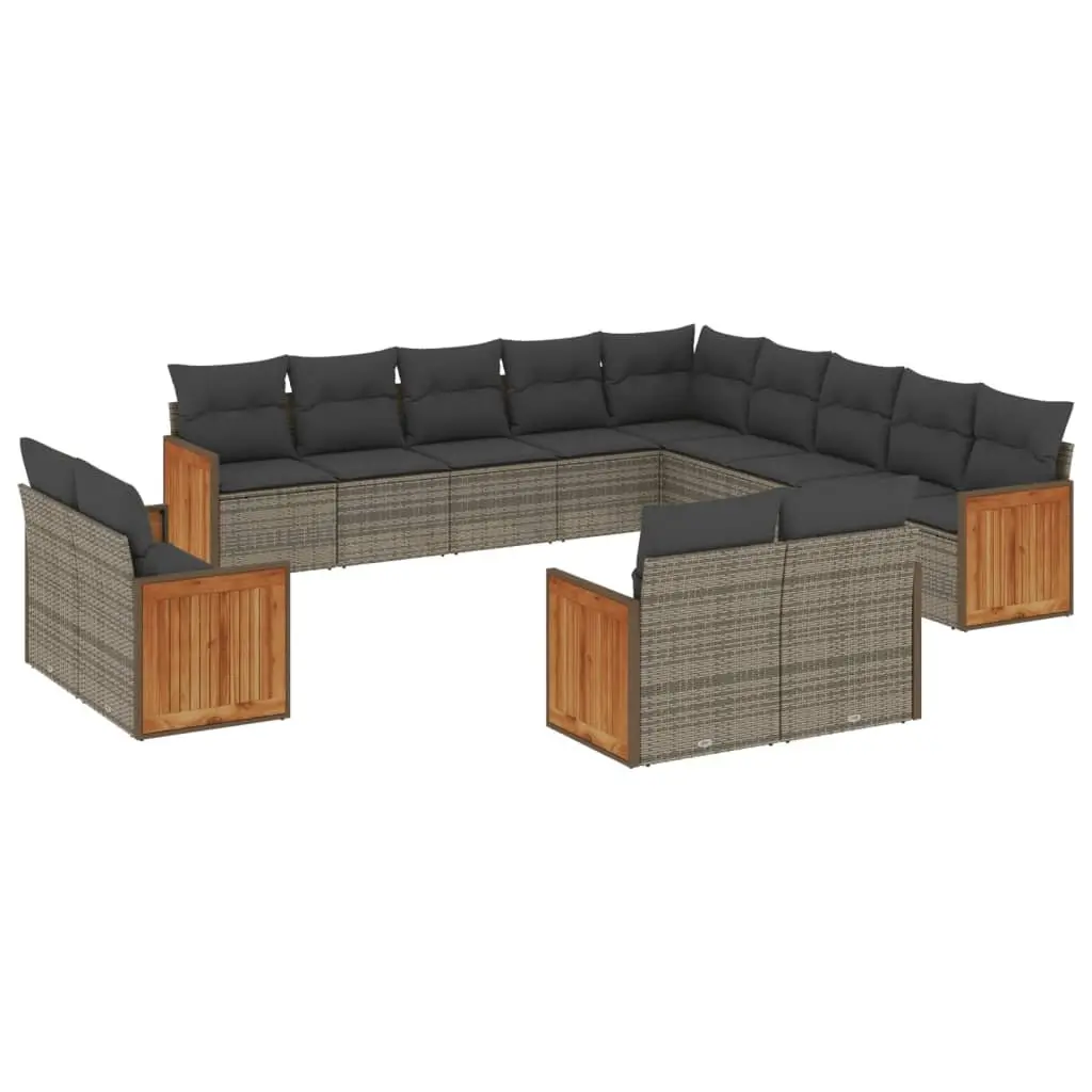 Garden Sofa Set 13 Piece Outdoor Furniture Modular Grey