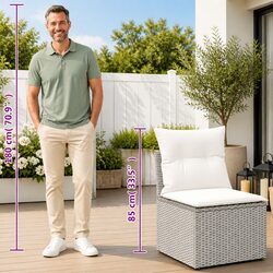 Affordable Garden Sofa Set: 14 Pieces with Comfort and Style