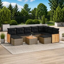 Value-Packed 10-Piece Garden Sofa Set for Comfort
