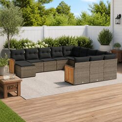 Comfortable 12 Piece Garden Sofa Set with Easy Maintenance