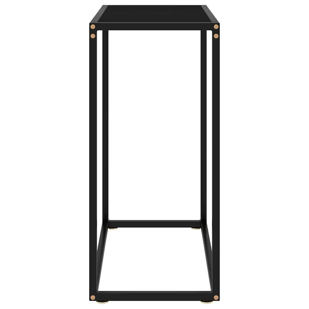 Console Table Black Tempered Glass Side End Table Modern Living Room Furniture
