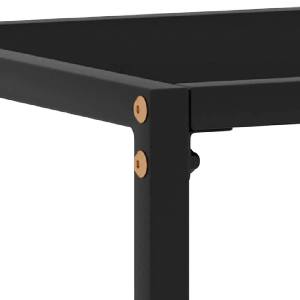 Console Table Black Tempered Glass Side End Table Modern Living Room Furniture