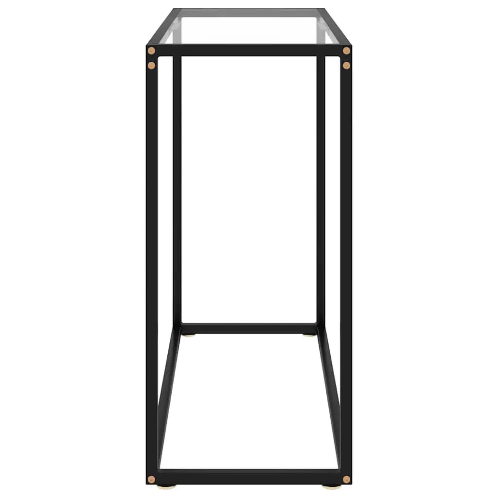 Glass Console Table Modern Accent Living Room 80 x 35 x 75 cm Transparent