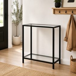 Durable Glass Console Table with Practical Storage