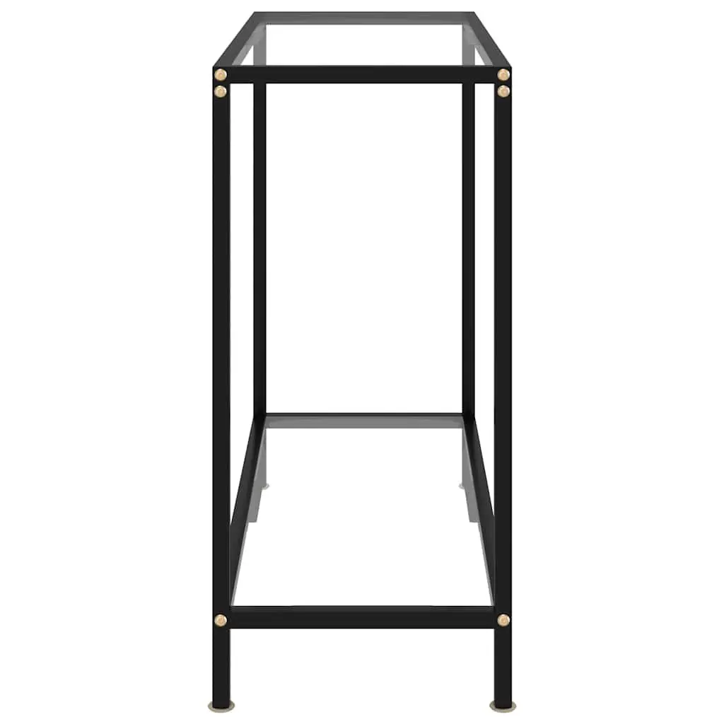 Console Table Tempered Glass Transparent Side End Table Living Room Furniture