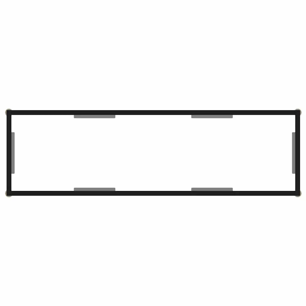 Console Table Tempered Glass Top Storage Shelf 120cm Transparent
