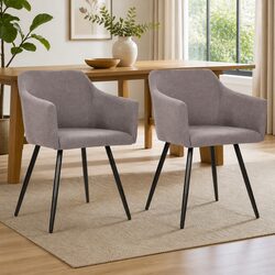 Comfortable Taupe Dining Chairs Set of 2 for Your Home